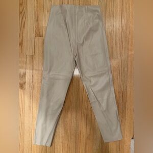 Zara Women’s Faux Leather Tan Pants (W-L)